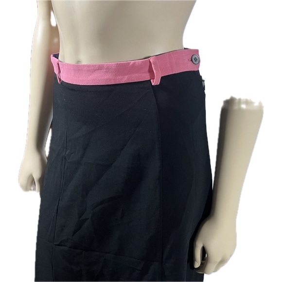 NWOT Paul Smith Midi Skirt black with pink detail - Picture 7 of 11